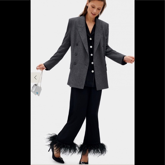 Sleeper Women’s Size Small Ostrich Trim Pajamas - Picture 1 of 8